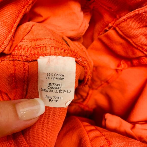 J Crew Toothpick Stretch Skinny Jeans Orange Sz 4? - Picture 8 of 9